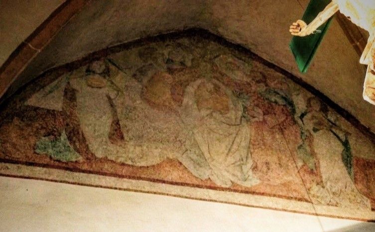 Wandmalerei aus der Kirche